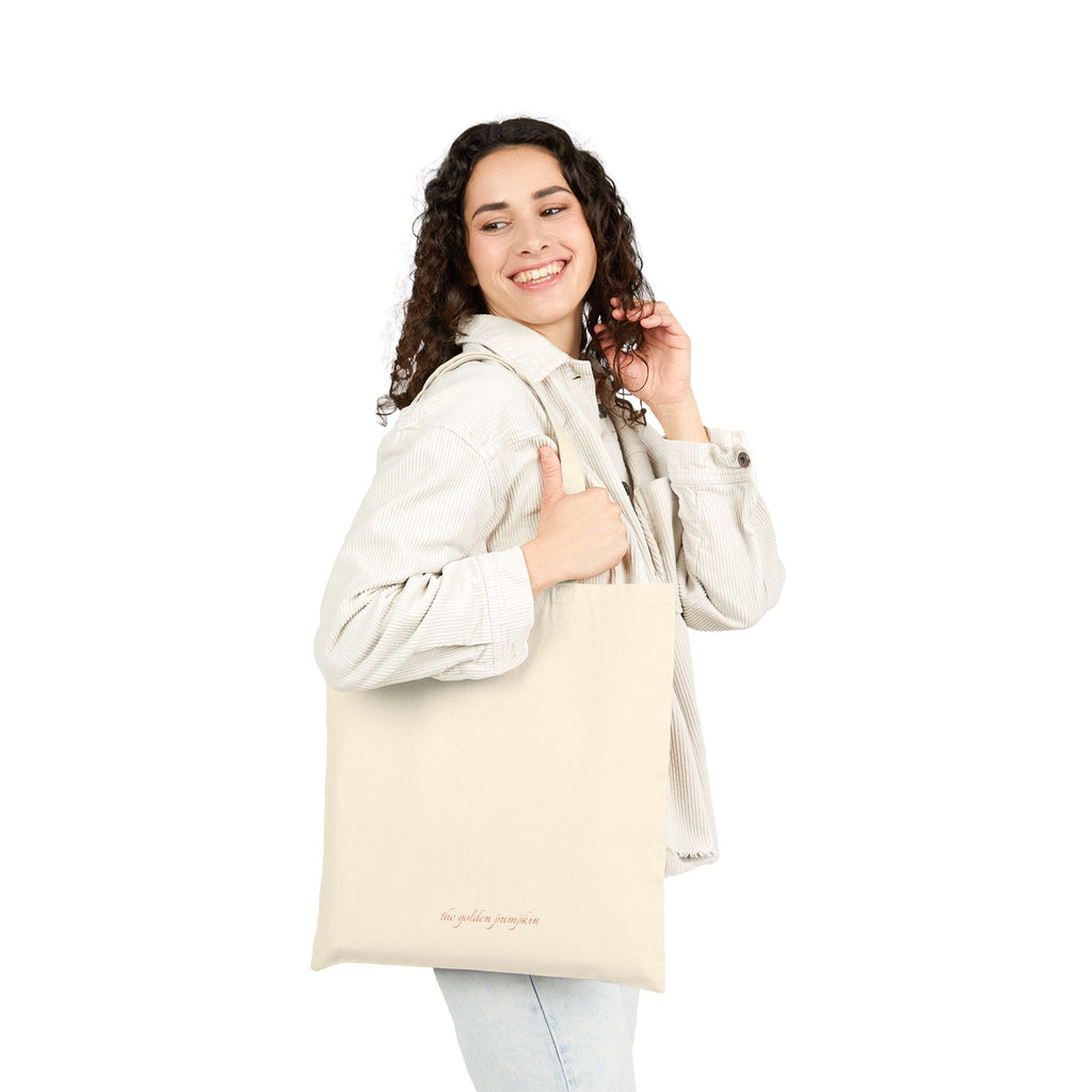 Pumpkin Lip & Velvet Boots Cotton Canvas Tote Bag