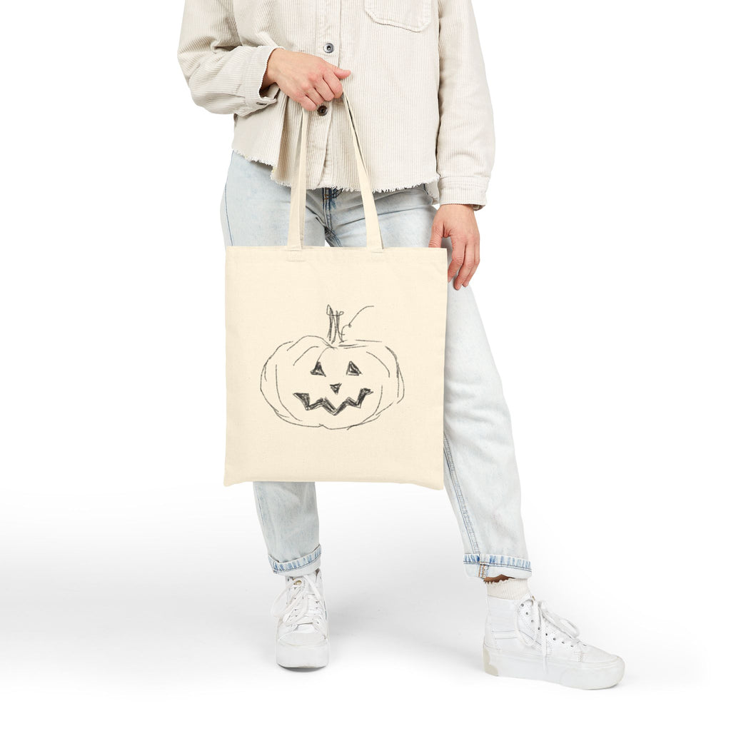 Jack-O’-Lantern Pumpkin Canvas Tote Bag