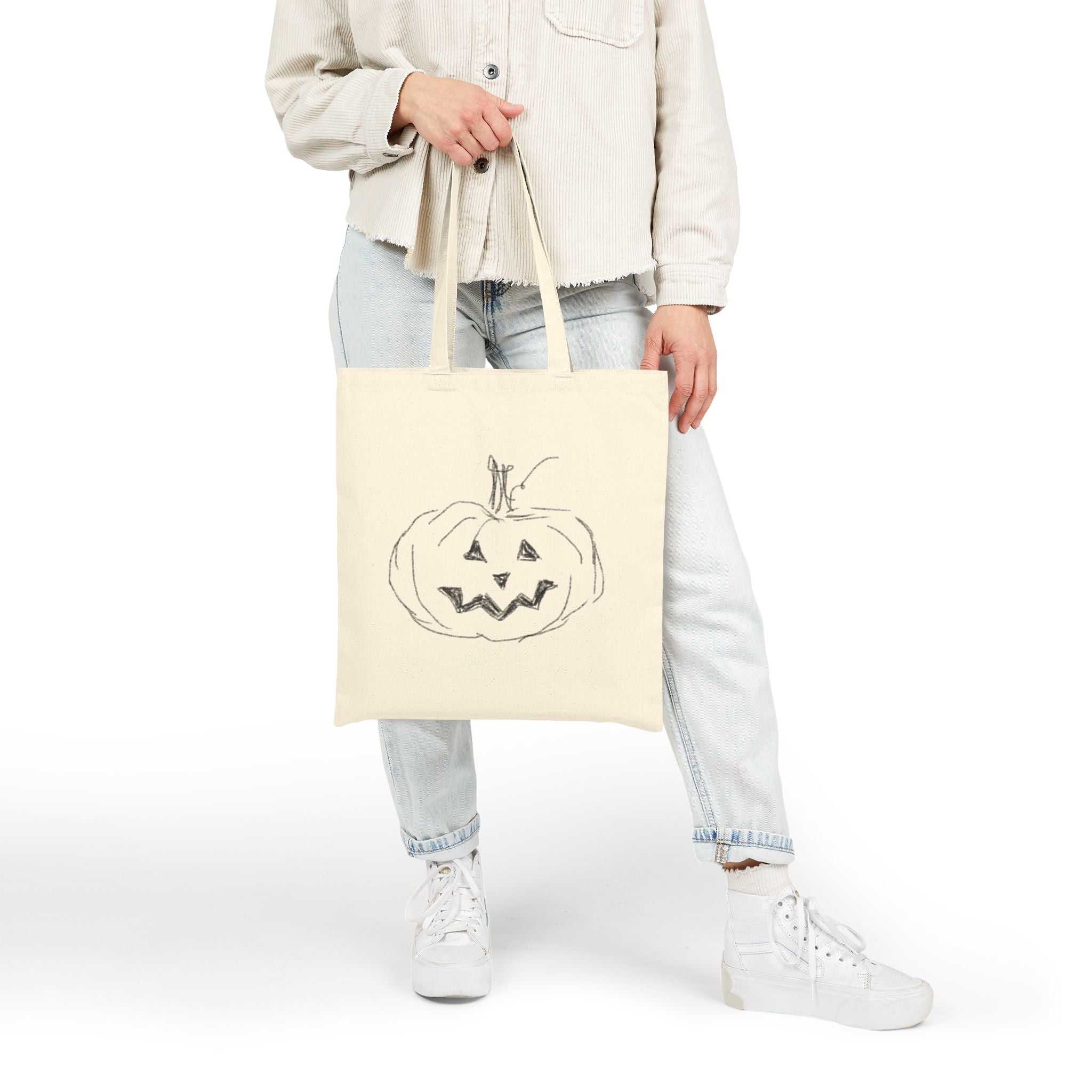 Jack-O’-Lantern Pumpkin Canvas Tote Bag