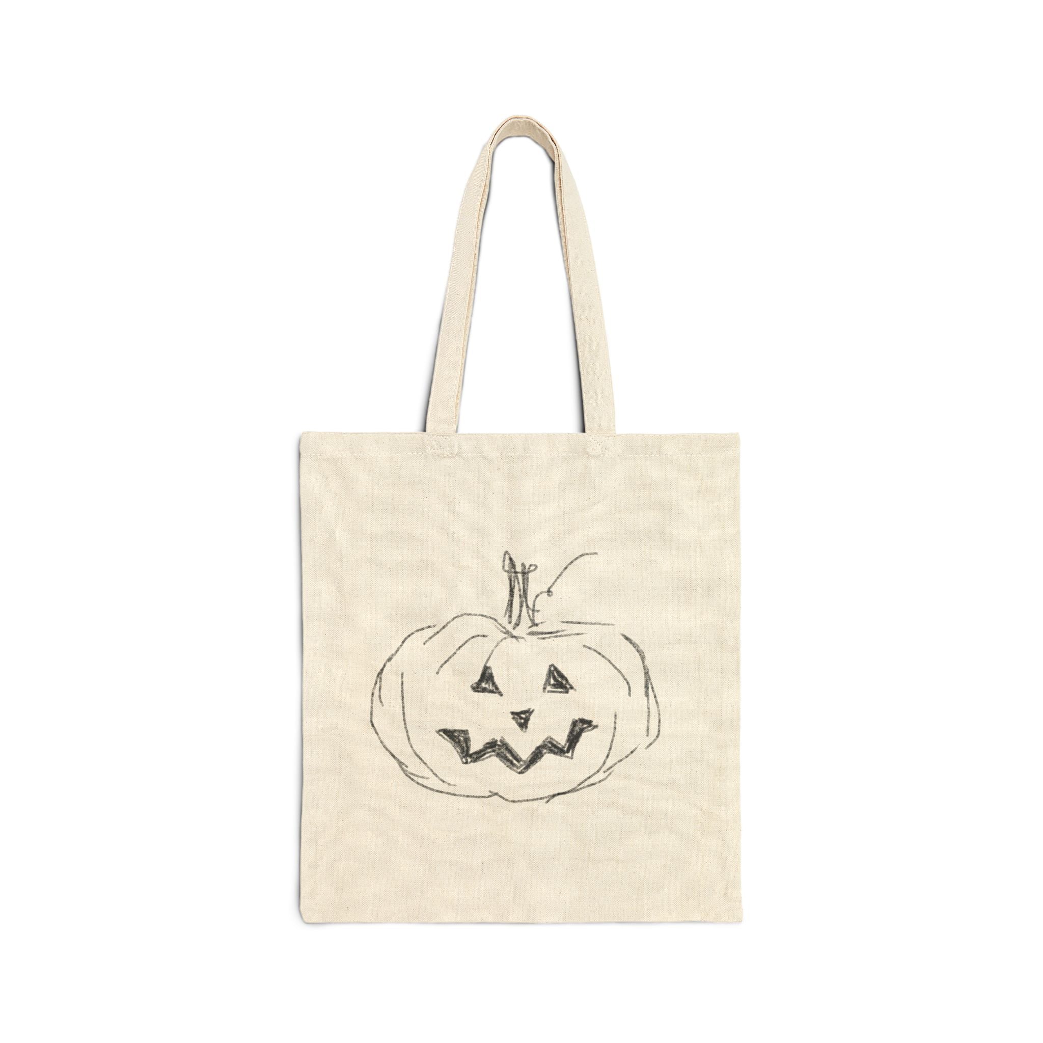 Jack-O’-Lantern Pumpkin Canvas Tote Bag