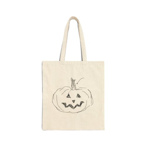 Jack-O’-Lantern Pumpkin Canvas Tote Bag