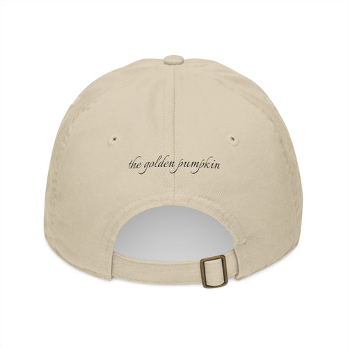 Jack-O-Lantern Pumpkin Embroidered Organic Baseball Cap