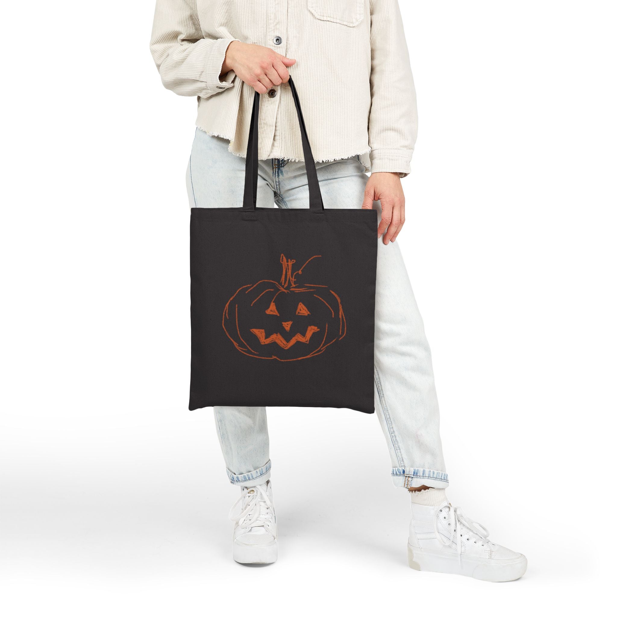 Jack-O’-Lantern Pumpkin Canvas Tote Bag