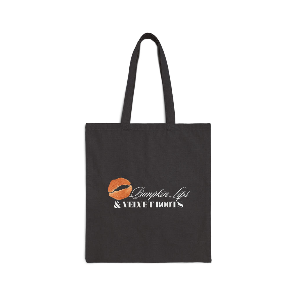 Pumpkin Lip & Velvet Boots Cotton Canvas Tote Bag