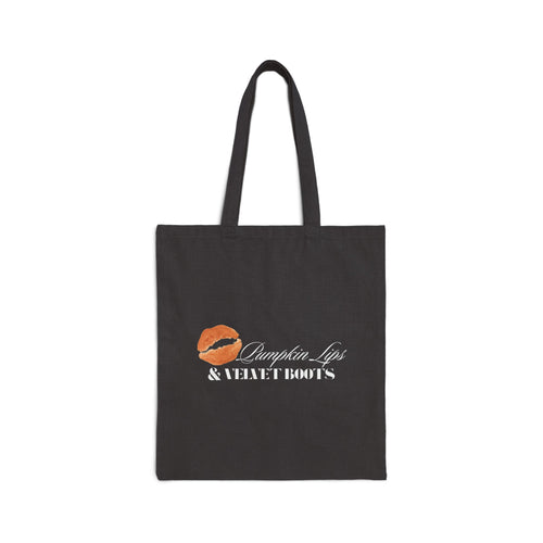 Pumpkin Lip & Velvet Boots Cotton Canvas Tote Bag