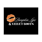 Pumpkin Lips & Velvet Boots Poster