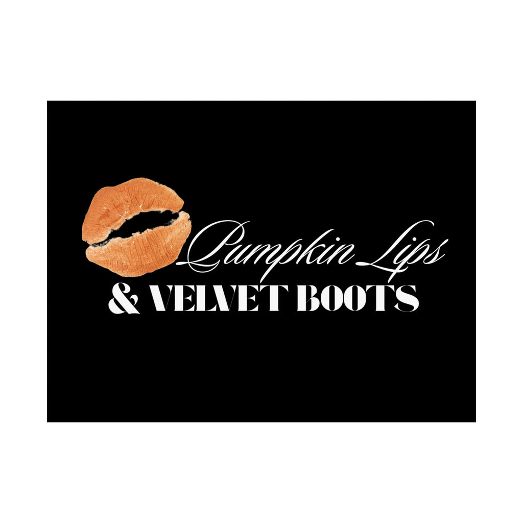Pumpkin Lips & Velvet Boots Poster