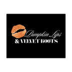Pumpkin Lips & Velvet Boots Poster