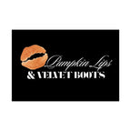 Pumpkin Lips & Velvet Boots Poster